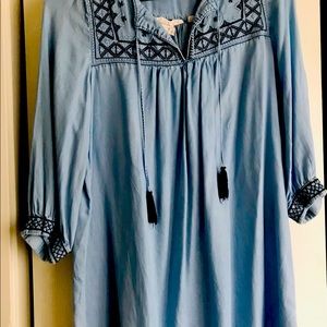 3/$12 Gorgeous boho denim tunic size US 6